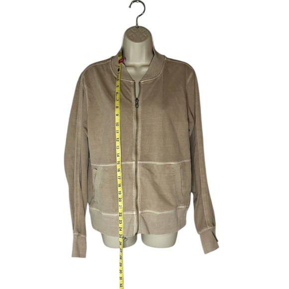 Athleta tan color jacket with front zipper size Medium tall - Picture 4 of 8